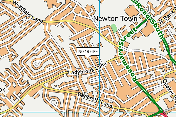 NG19 6SF map - OS VectorMap District (Ordnance Survey)