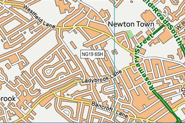 NG19 6SH map - OS VectorMap District (Ordnance Survey)