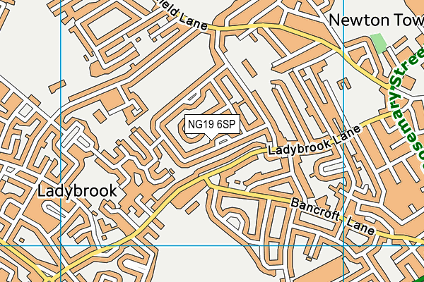 NG19 6SP map - OS VectorMap District (Ordnance Survey)