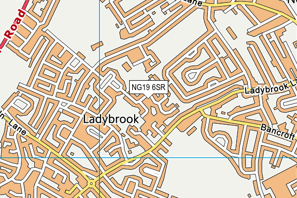 NG19 6SR map - OS VectorMap District (Ordnance Survey)