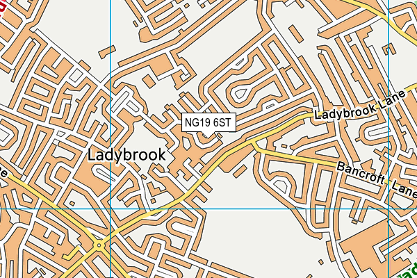 NG19 6ST map - OS VectorMap District (Ordnance Survey)