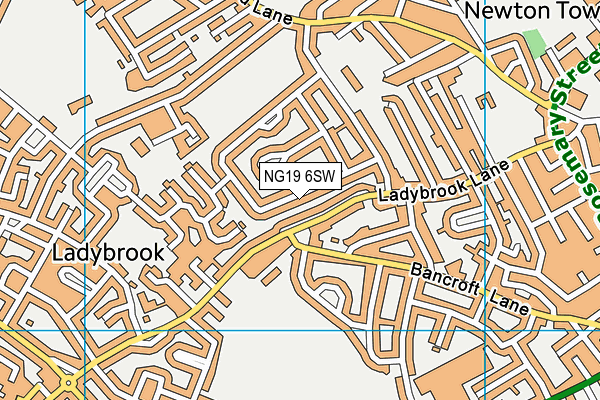 NG19 6SW map - OS VectorMap District (Ordnance Survey)