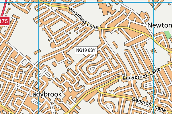 NG19 6SY map - OS VectorMap District (Ordnance Survey)
