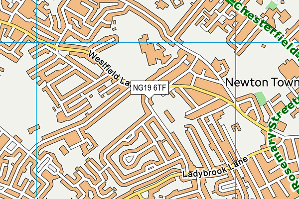 NG19 6TF map - OS VectorMap District (Ordnance Survey)