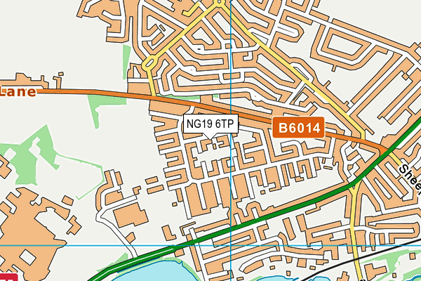 NG19 6TP map - OS VectorMap District (Ordnance Survey)