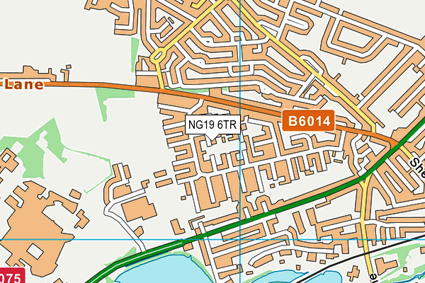 NG19 6TR map - OS VectorMap District (Ordnance Survey)