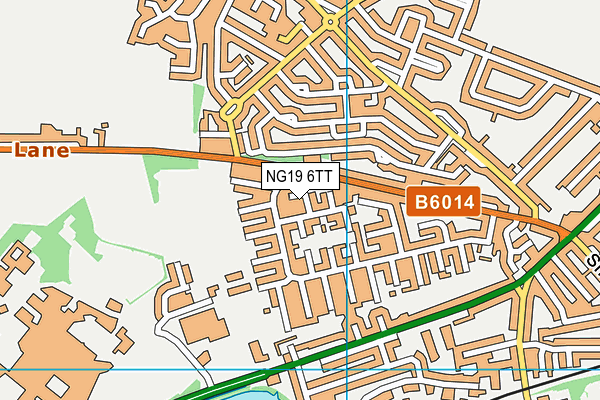 NG19 6TT map - OS VectorMap District (Ordnance Survey)