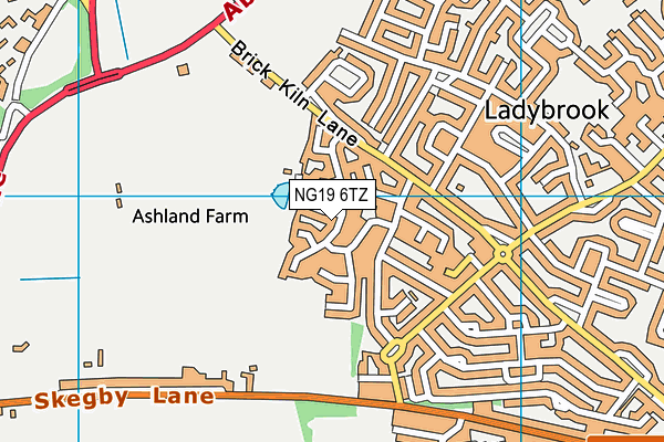 NG19 6TZ map - OS VectorMap District (Ordnance Survey)