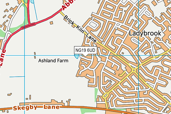 NG19 6UD map - OS VectorMap District (Ordnance Survey)