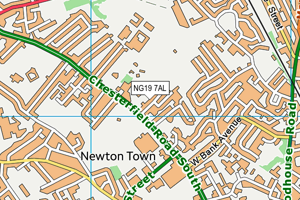 NG19 7AL map - OS VectorMap District (Ordnance Survey)