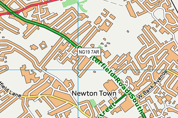 NG19 7AR map - OS VectorMap District (Ordnance Survey)