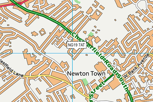 NG19 7AT map - OS VectorMap District (Ordnance Survey)