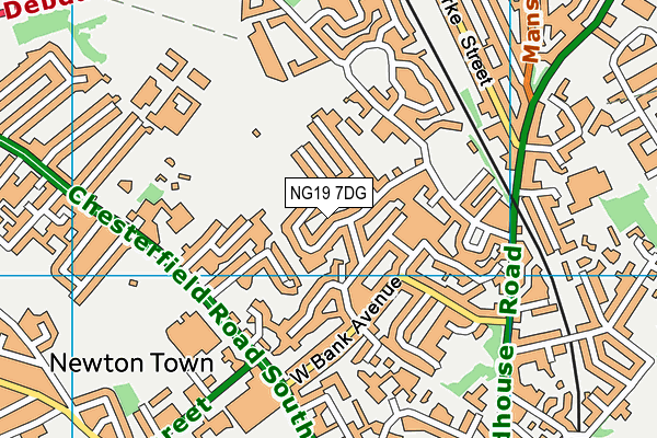 NG19 7DG map - OS VectorMap District (Ordnance Survey)