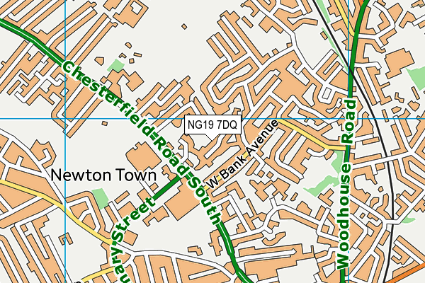 NG19 7DQ map - OS VectorMap District (Ordnance Survey)