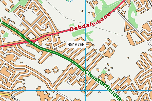 NG19 7EN map - OS VectorMap District (Ordnance Survey)