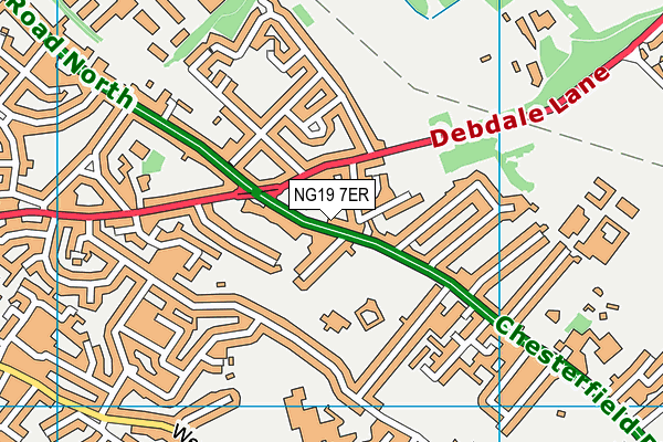 NG19 7ER map - OS VectorMap District (Ordnance Survey)