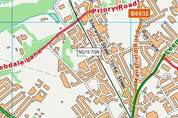 NG19 7GN map - OS VectorMap District (Ordnance Survey)