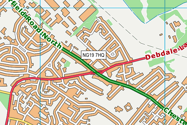 NG19 7HQ map - OS VectorMap District (Ordnance Survey)