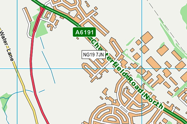 NG19 7JN map - OS VectorMap District (Ordnance Survey)