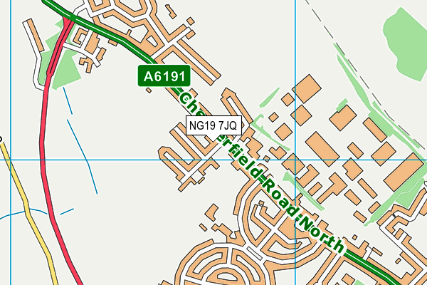 NG19 7JQ map - OS VectorMap District (Ordnance Survey)