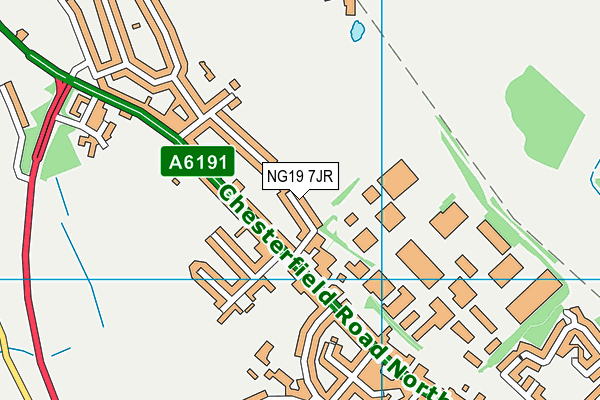 NG19 7JR map - OS VectorMap District (Ordnance Survey)