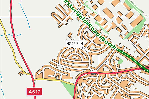 NG19 7LN map - OS VectorMap District (Ordnance Survey)