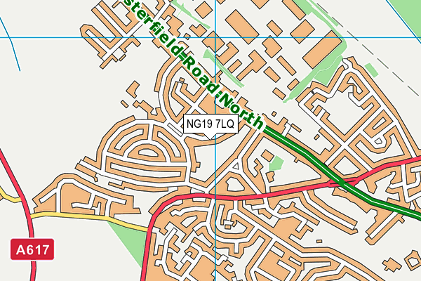 NG19 7LQ map - OS VectorMap District (Ordnance Survey)