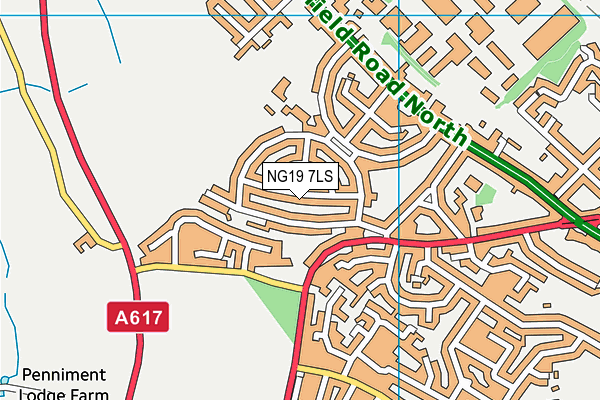 NG19 7LS map - OS VectorMap District (Ordnance Survey)