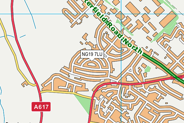 NG19 7LU map - OS VectorMap District (Ordnance Survey)