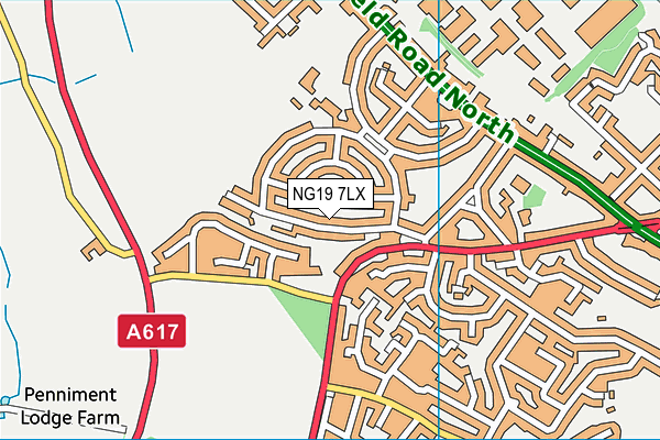 NG19 7LX map - OS VectorMap District (Ordnance Survey)