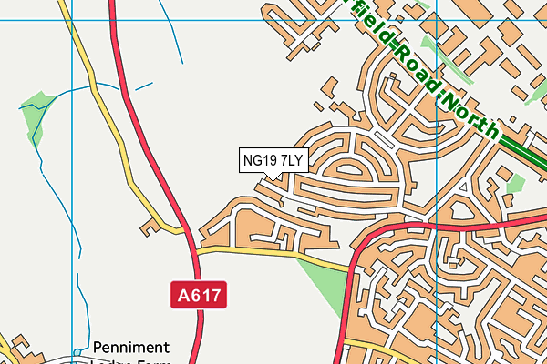 NG19 7LY map - OS VectorMap District (Ordnance Survey)