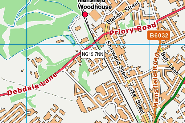 NG19 7NN map - OS VectorMap District (Ordnance Survey)