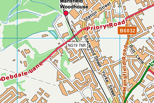 NG19 7NR map - OS VectorMap District (Ordnance Survey)