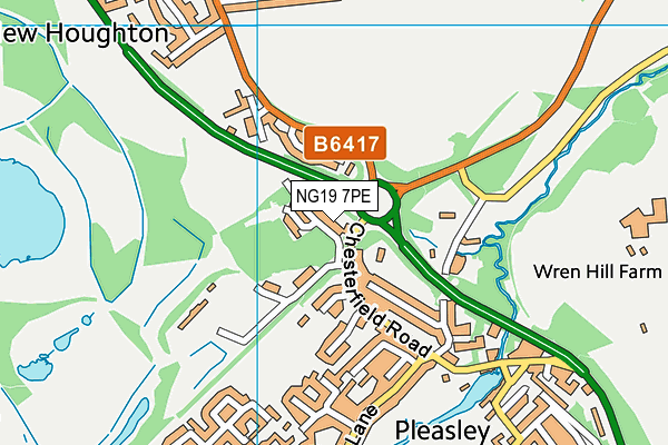 NG19 7PE map - OS VectorMap District (Ordnance Survey)