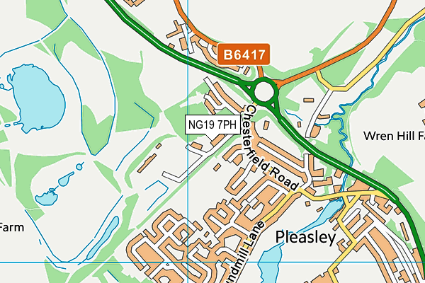 NG19 7PH map - OS VectorMap District (Ordnance Survey)