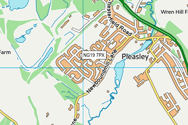 NG19 7PX map - OS VectorMap District (Ordnance Survey)