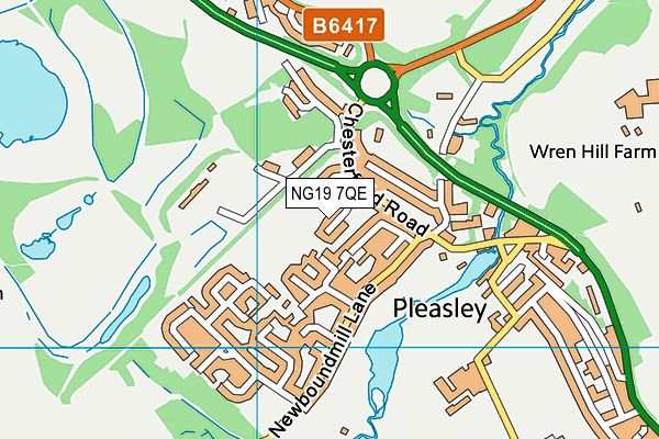 NG19 7QE map - OS VectorMap District (Ordnance Survey)