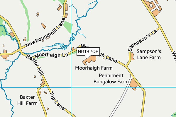 NG19 7QF map - OS VectorMap District (Ordnance Survey)