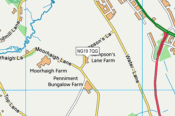 NG19 7QG map - OS VectorMap District (Ordnance Survey)