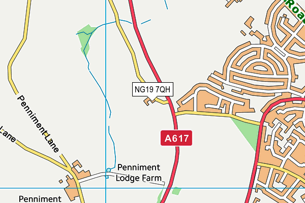 NG19 7QH map - OS VectorMap District (Ordnance Survey)