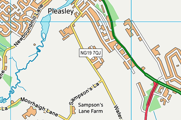 NG19 7QJ map - OS VectorMap District (Ordnance Survey)