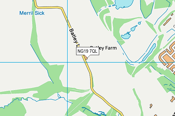 NG19 7QL map - OS VectorMap District (Ordnance Survey)