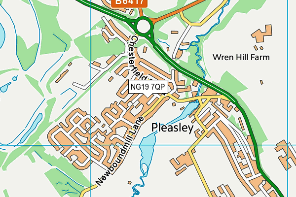 NG19 7QP map - OS VectorMap District (Ordnance Survey)