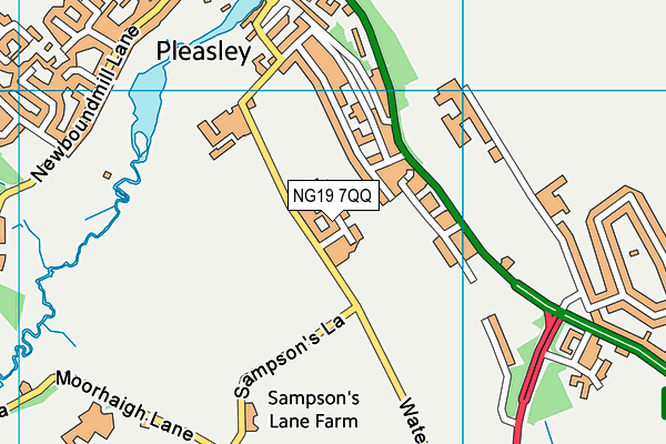 NG19 7QQ map - OS VectorMap District (Ordnance Survey)