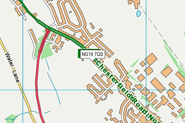 NG19 7QS map - OS VectorMap District (Ordnance Survey)