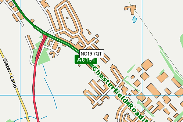 NG19 7QT map - OS VectorMap District (Ordnance Survey)