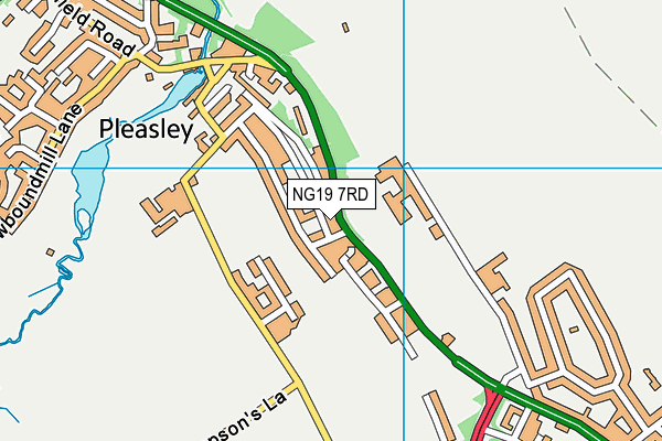 NG19 7RD map - OS VectorMap District (Ordnance Survey)