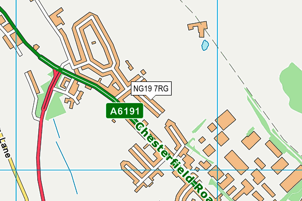 NG19 7RG map - OS VectorMap District (Ordnance Survey)