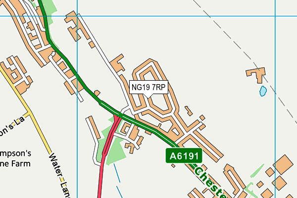 NG19 7RP map - OS VectorMap District (Ordnance Survey)