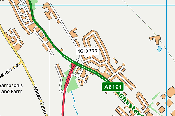 NG19 7RR map - OS VectorMap District (Ordnance Survey)